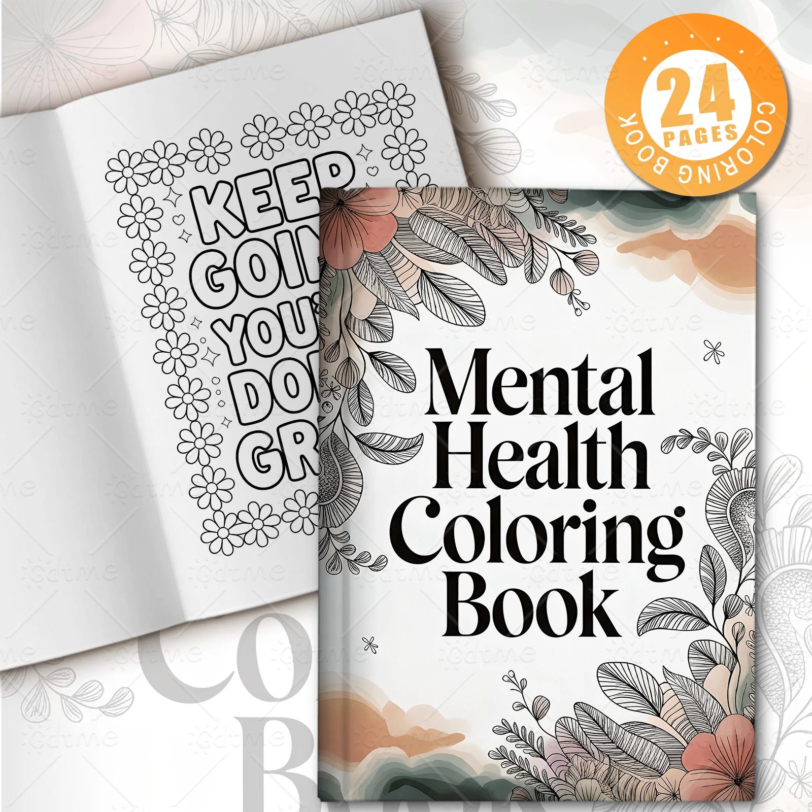 

Книжка-раскраска для психического здоровья с вдохновляющими цитатами, подходящая для взрослых, для расслабления и разведывания. ﻿