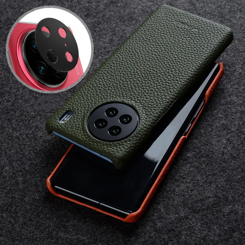 

Melkco Genuine Leather Phone Case for Vivo X90 Pro Plus Coque With Metal Camera Lens Protector Business Cowhide Hard Back Cover
