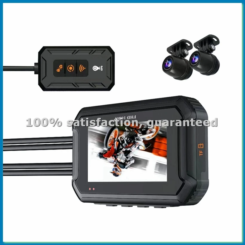 

1080P Dual Motorcycle Camera with GPS Function Waterproof Driving Recorder HD Video Recorder for Motorcycle Driving-A07G
