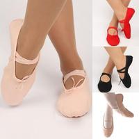 Adult Child Yoga Slippers Gym Teacher Yoga Ballet Dance Shoes Solid Color Ballet Shoes Canvas For Girls Women Kids Children