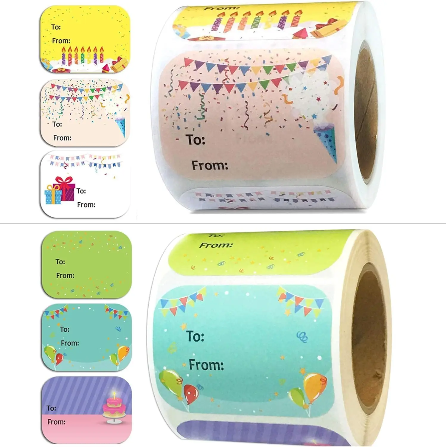 Happy Birthday Present Stickers 1.5 x 2 Inch Happy Birthday to from Gift Labels - 300 Pcs Happy Birthdays Stickers for Birthdays