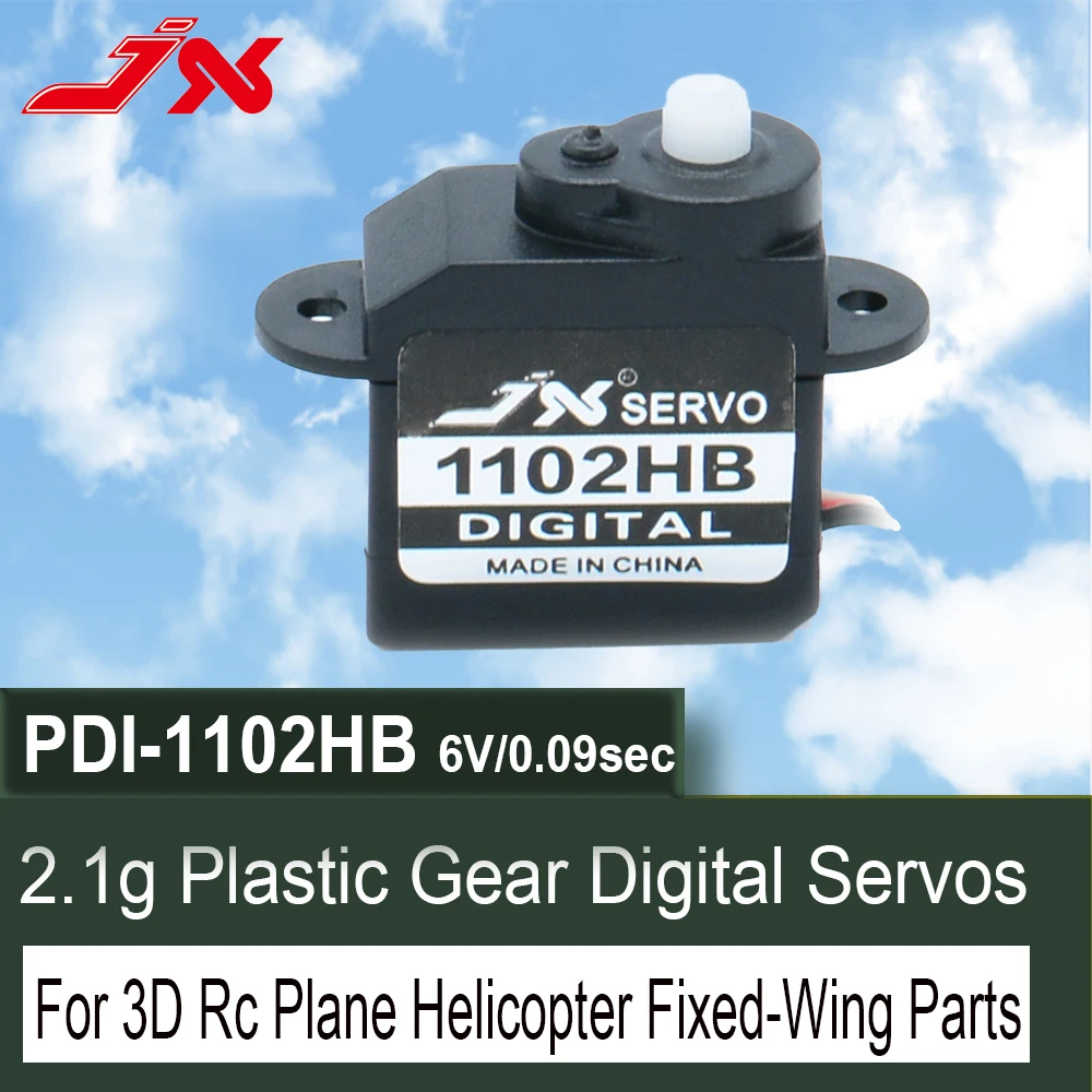 

JX Coreless Mini Servo PDI-1102HB, Plastic Gear, Digital Servos for Mg90s, Mg946r, 3D RC Plane, Helicopter Fixed-Wing Parts, 2.1