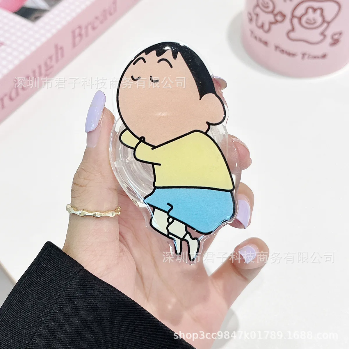 Fun And Cute Cartoon Crayon Shin-Chan Suitable For Magsafe Magnetic Stand Air Bag Telescopic Desktop Magnetic Girl Gifts - view 2