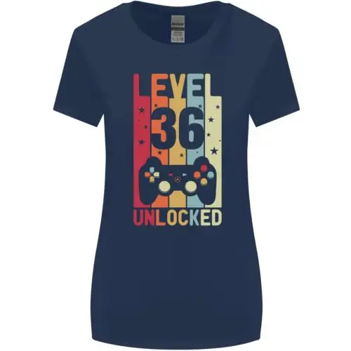 

36th Birthday 36 Year Old Level Up Gamming Womens Wider Cut T-Shirt