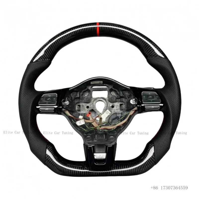 

Custom Steering Wheel Carbon Fiber for VW Golf R Mk7 Gti Mk6 Upgrade to New Model Plug and Play Steering Wheel Customized