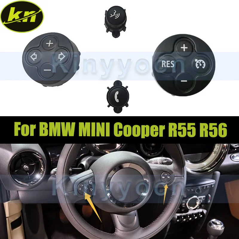 

Car Steering Wheel Audio Volume Adjustment Switch For BMW MINI Cooper R55 R56 R57 R58 R59 R60 R61 Cruise Control Button Cover