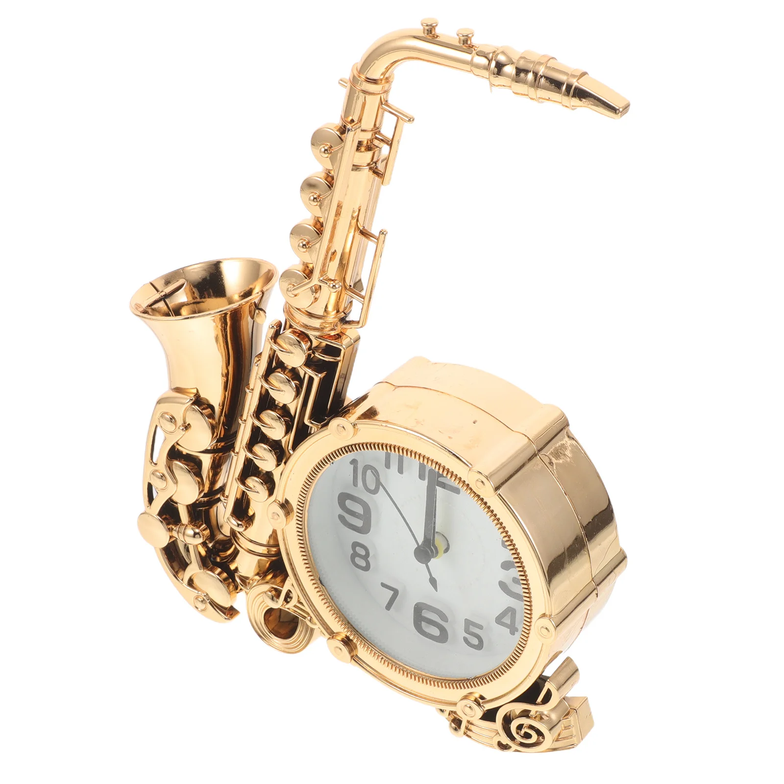 

Vintage Retro Saxophone Alarm Clock European Style Decorative Table Clock for Office Bedroom Living Room Music Ornament