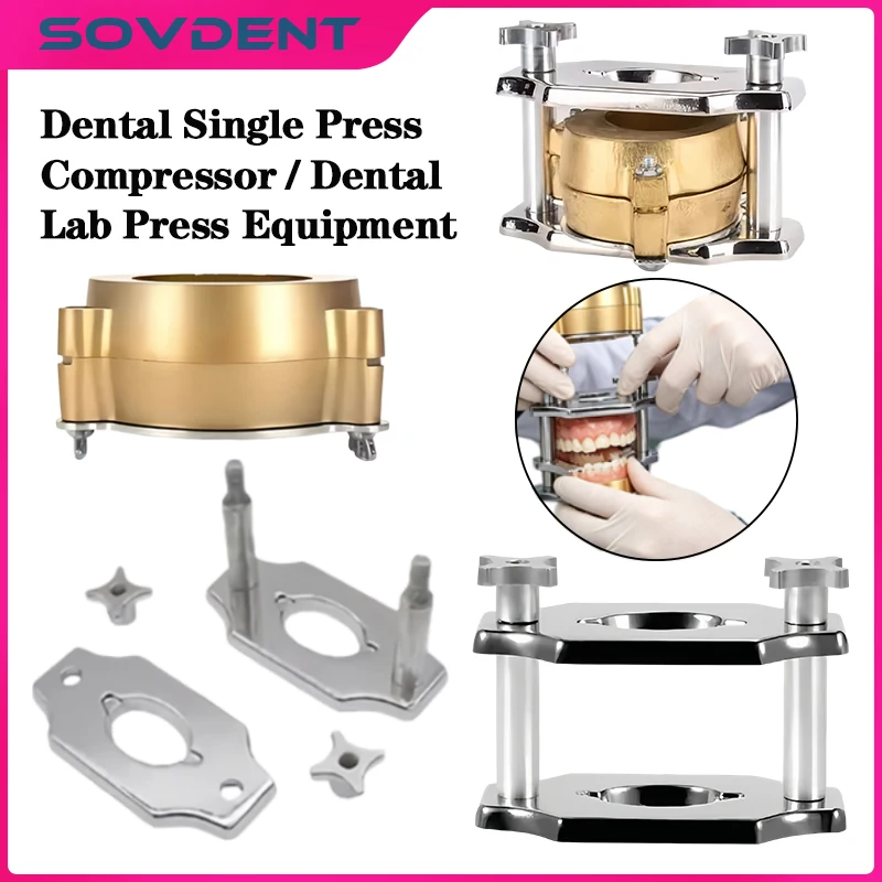 Simple Press for Dentistry Single Layer Press Stainless Steel Boiled Tooth Box Reline Jig for Dentistry Laboratory