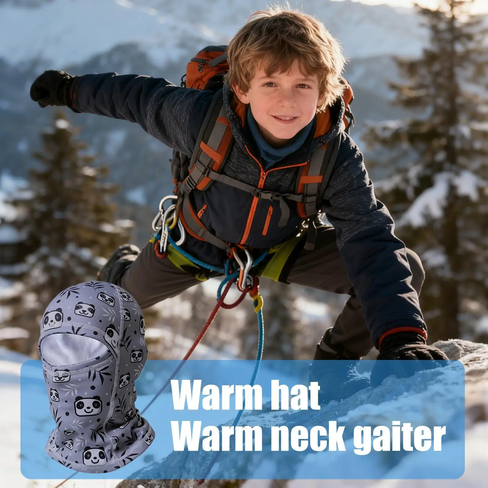 

Детский чехол для лица, эластичный мягкий теплый зимний грелка для лица для мальчиков, детей, катание на лыжах на открытом воздухе, езда на велосипеде, скалолазание, спорт