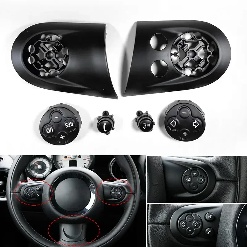 Car Steering Wheel Multifunction Audio Cruise Control Switch Button Trim Cover For BMW MINI Cooper R55 R56 R57 R58 R59 R60 R61