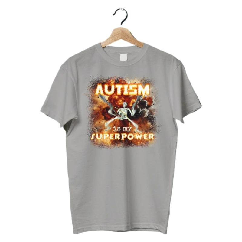 Autism Superpower Funny Skeleton T-Shirt Skeleton Meme Oddly Specific Shirt Offensive Gifts Shirts Cursed T Shirts