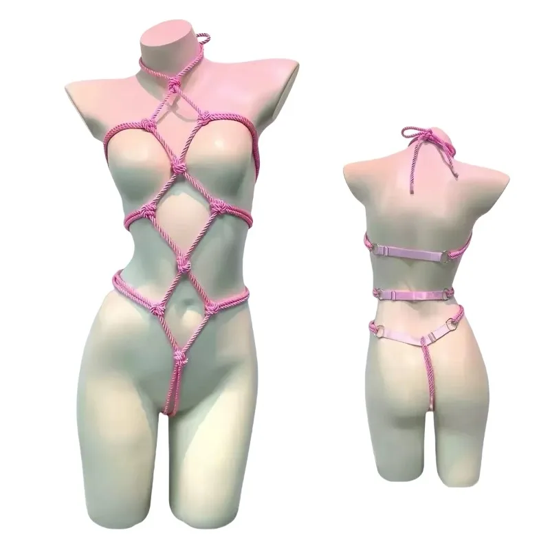 Lencería Sexy para Juegos de Rol de Prisionera, Body Sexy con Abertura en la Entrepierna, Ropa Interior BDSM, Disfraces de Cosplay Porno, Conjunto de Juego