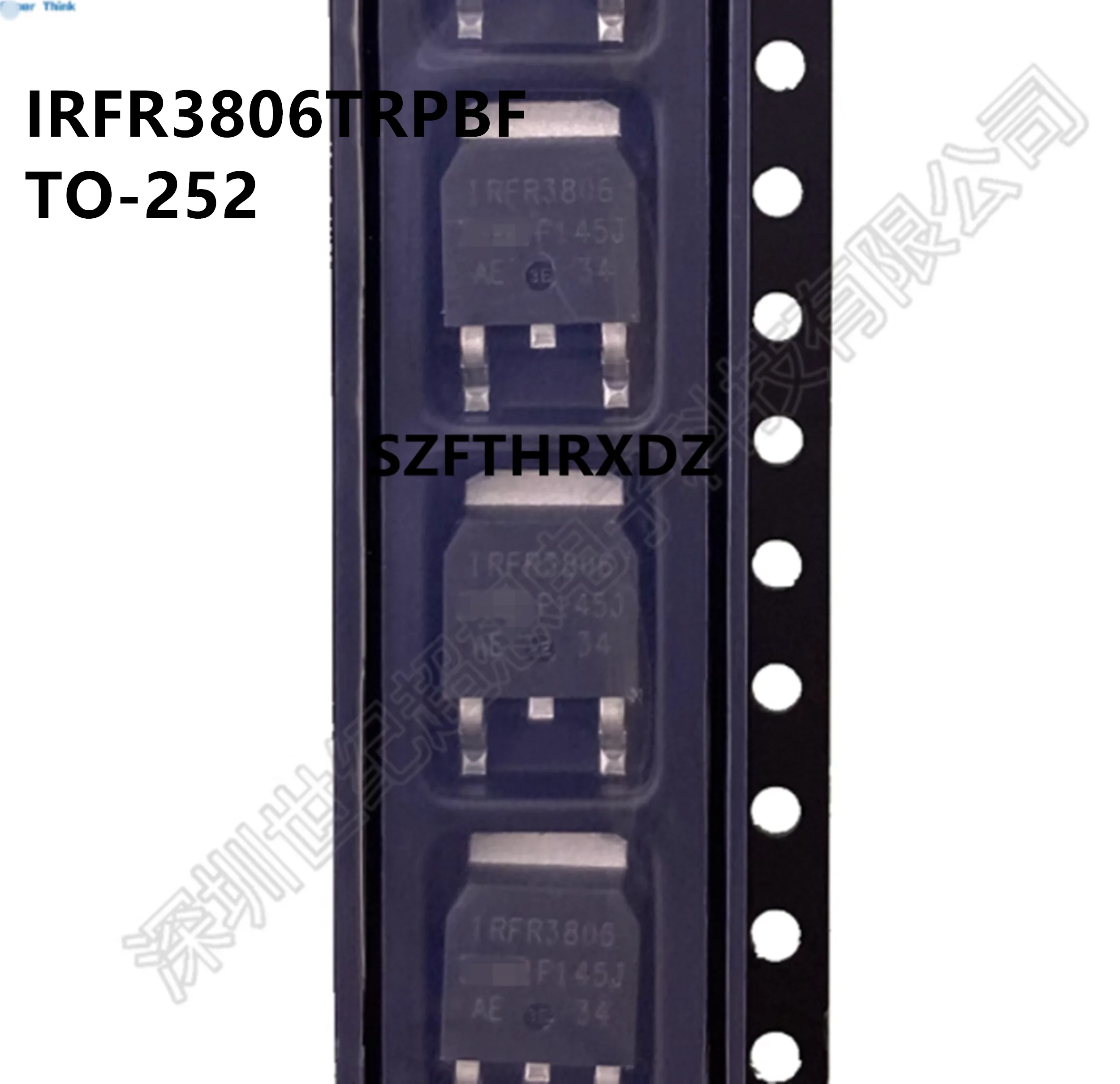 10pcs  100% New Imported Original  IRFR3806TRPBF IRFR3806 60V 43A  TO-252 Field-effect transistor