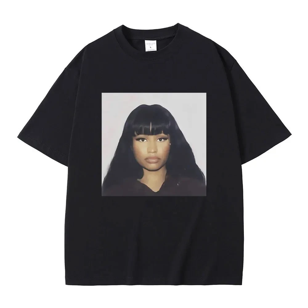 

Rapper Nicki Minaj Graphic Print Tshirt Men Women Hip Hop Fashion Casual T-shirts Unisex Vintage Tees Male Oversized 63611