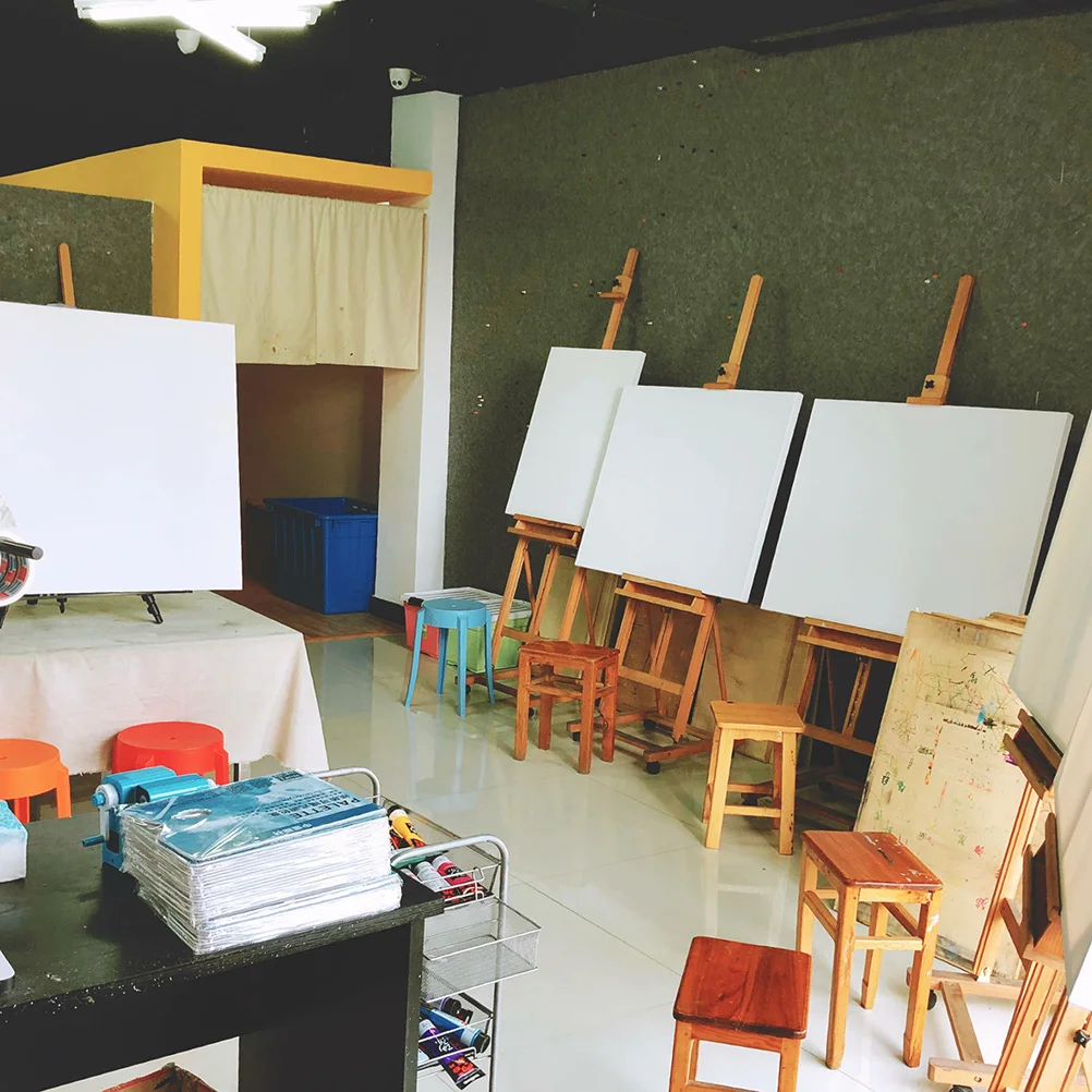 

10x10cm Cotton Canvas Painting Panel Oil Acrylic Compatible Square Wood Frame Artist Grade Unframed Board for Creative Projects