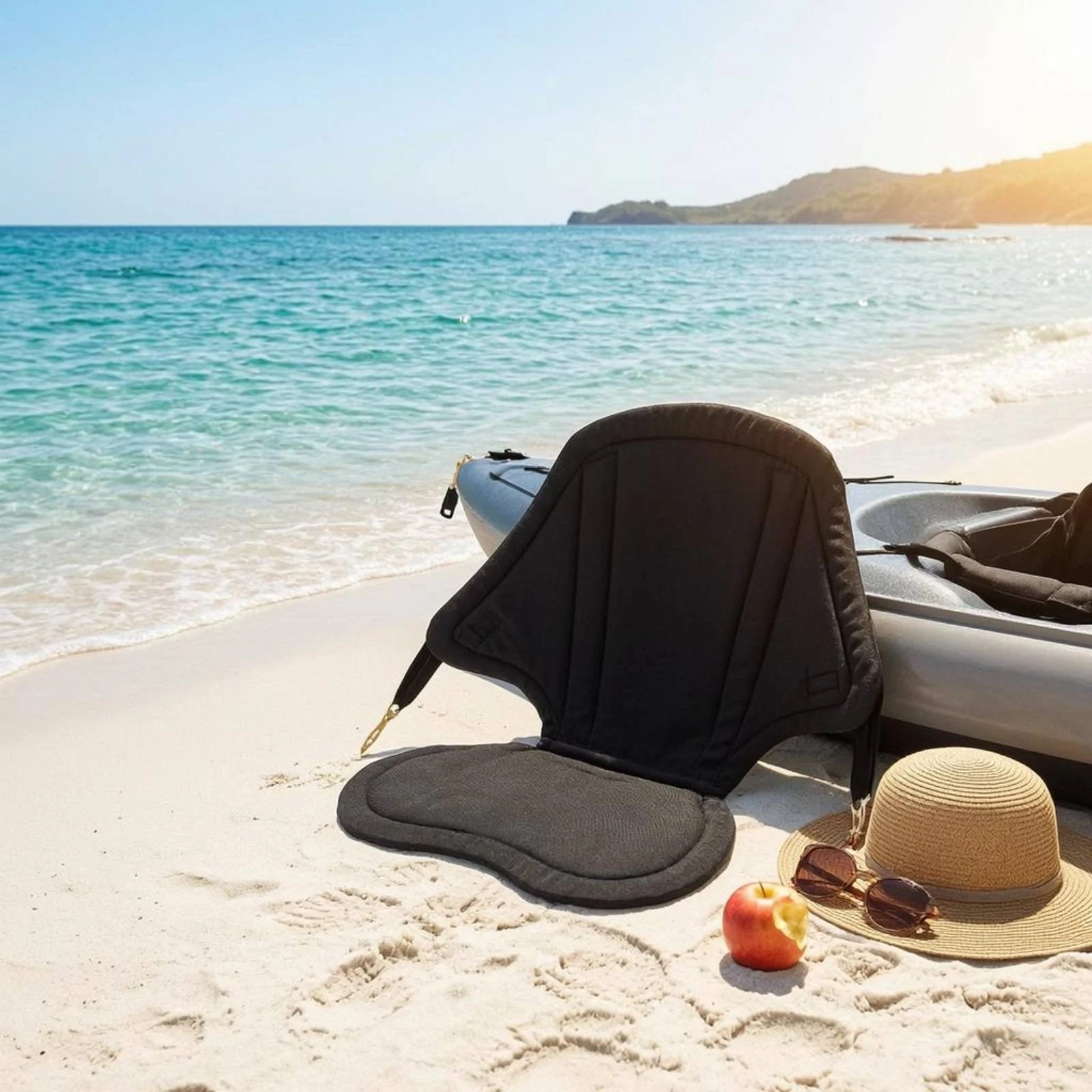 Kayak Backrest Pad Detachable Padded Kayak Seat Surfer Seat Backrest Adjustable Straps Watersports Gear Long-Lasting