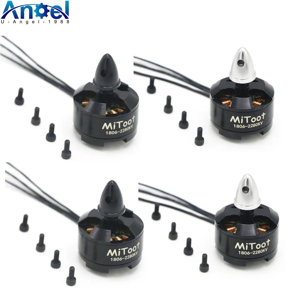 4 pcs RC 1806 2280KV Brushless Motor 2-3S Mini Multi-rotor Motor CW CCW for RC QAV250 Drone FPV 260 Quadcopter Aircraft