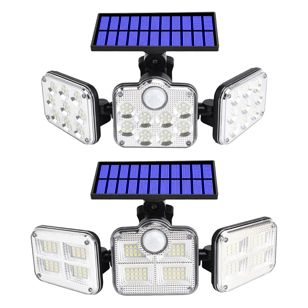 145 LED Solar Lights IP65 Waterproof Outdoor Motion Sensor Solar Lamp Post Light Wide Angle Illumination Garden Yard Wall Lamp