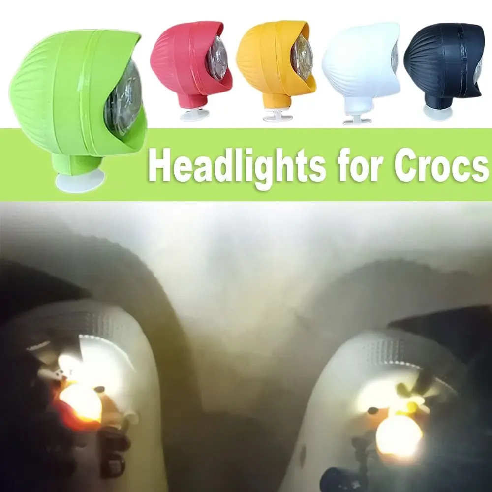 

2pcs LED Headlights for Crocs Shoe Light Up Charm with 3 Light Modes Flashlight Lights Waterproof Adults Kids Night Runners
