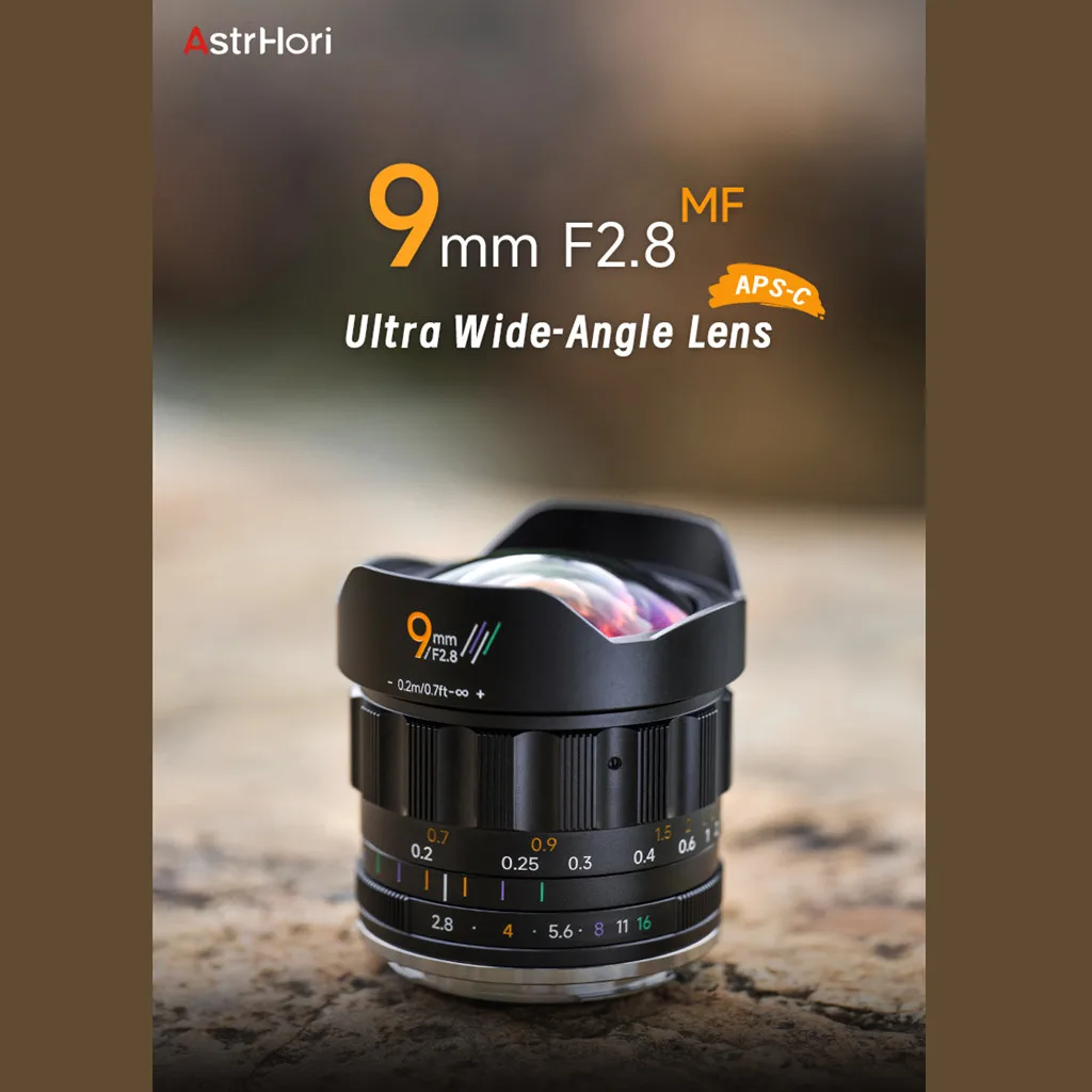 

AstrHori APS-C 9mm F2.8 MF Ultra-wide Angle Prime Camera Lens for Street Photography with Sony E Nikon Z Canon RF Fujifilm XF