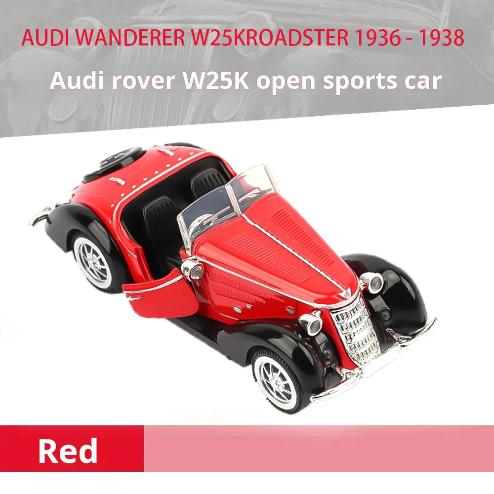 1:32 Model pojazdu Super Classic Pull Back Toy Car Kolekcja edukacyjna Otwieranie drzwi Model samochodu Prezent Prezent Samochód dla Audi