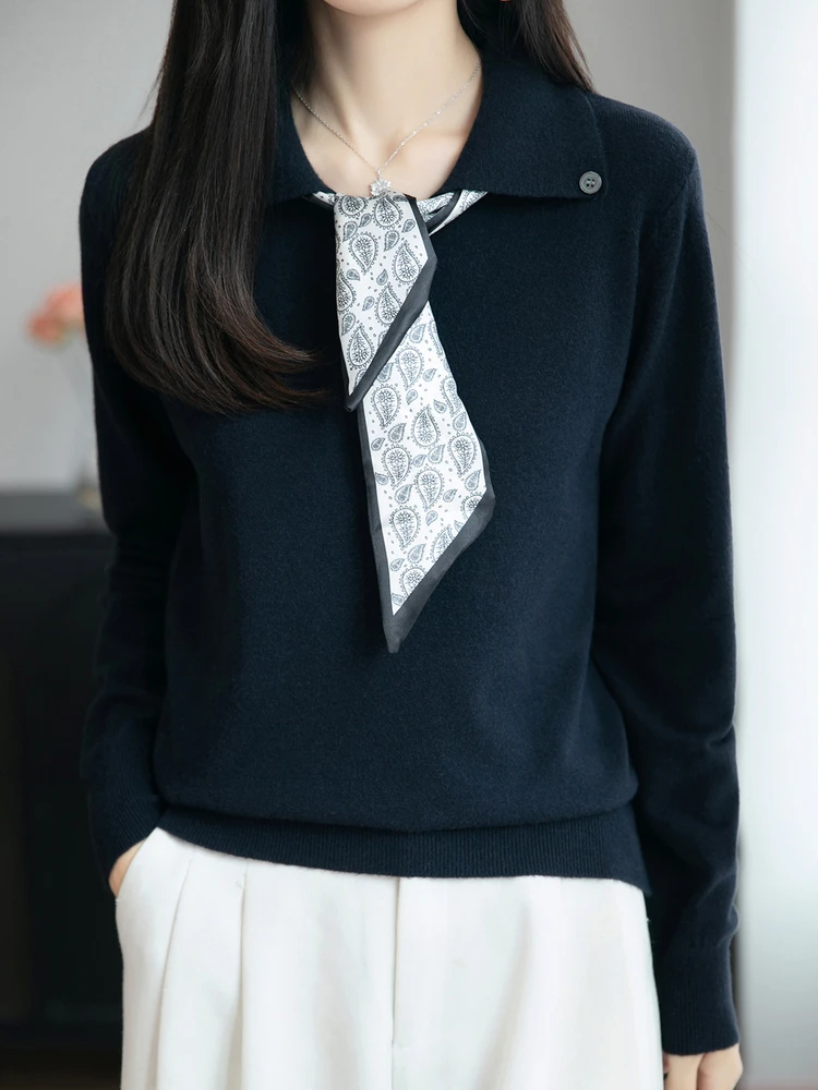 

Ранняя осень, модный вязаный топ для похудения, свободный крой, тонкий свитер, базовый слой, верхняя одежда, повседневная одежда из мягкого материала, Long Sve