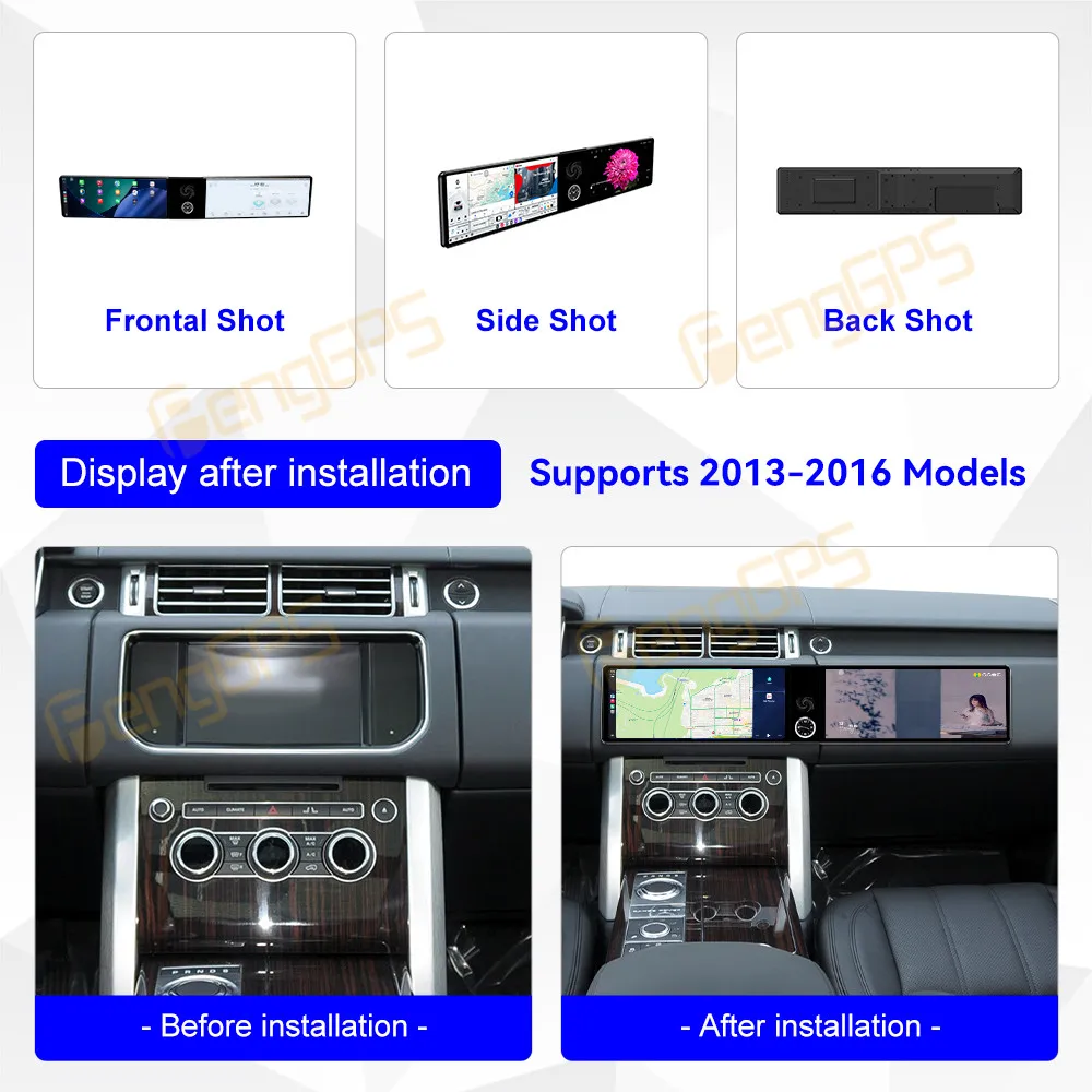 Dual Screen 12.3 Inch Android 13 CarPlay Car Radio For Land Rover Range Rover Executive 2013-2016 Touch Screen Multimedia Player