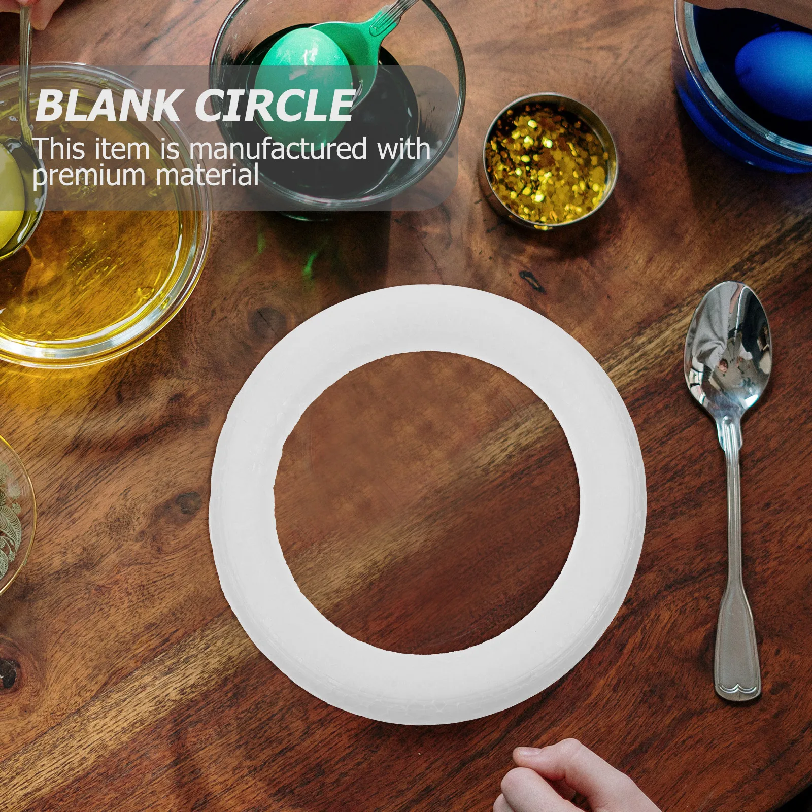 

10pcs Foam Ring Child Diy Accessory Art Painting Diy Craft Accessory For Kids White Creativity Coordination Decoration