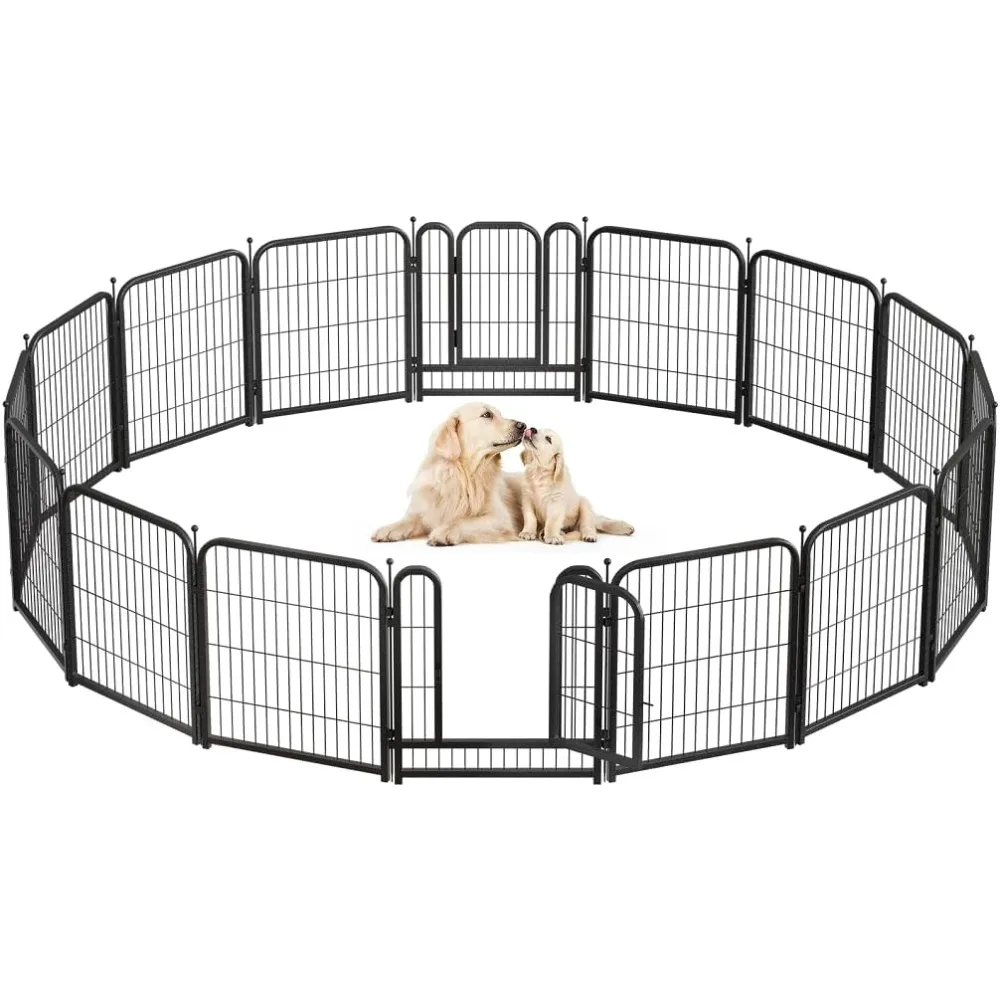 

Dog Playpen 8/16 Panels 32 Height Heavy Duty Dog Fence Puppy Pen for Large Medium Small Dogs Indoor Outdoor Foldable Pet