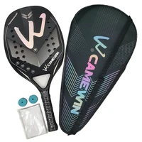 Camewin 3K Beach Tennis Racket Full Carbon Fiber Rough Surface Outdoor Sports Racket For Men Women Adult Tennis Racket The New 2
