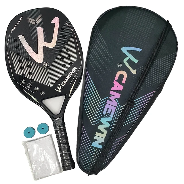Camewin 3K Beach Tennis Racket Full Carbon Fiber Rough Surface Outdoor Sports Racket For Men Women Adult Tennis Racket The New 2 Camewin 3K Beach Tennis Racket Full Carbon Fiber Rough Surface Outdoor Sports Racket For Men Women Adult Tennis Racket The New 2