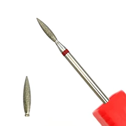 Flame Cone Cuticle Clean Nail Drill Bit 3/32'', Professional Safety Carbide Diamond Nail Bit Nail Cleaner for Cuticle Dead Skin