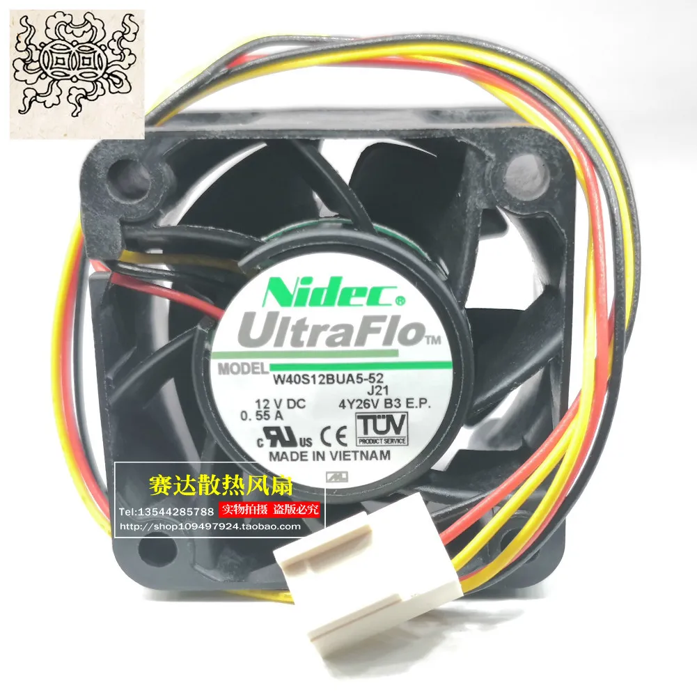 

Jinlingge для NIDEC W40S12BUA5-52 4028 12 В 0,55 А охлаждающий вентилятор 40*40*28 мм