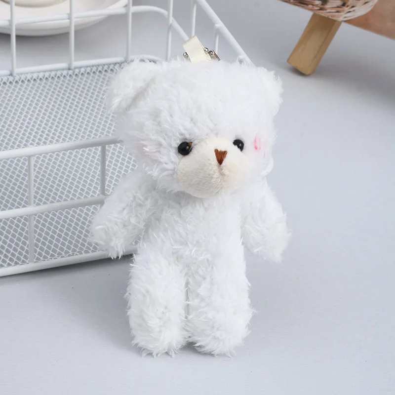 Teddy Fleece Bear One-piece Bear Blush Bear Pendant Bag Keychain Gift Accessories Plush Doll Gift School Bag Pendant Car Key