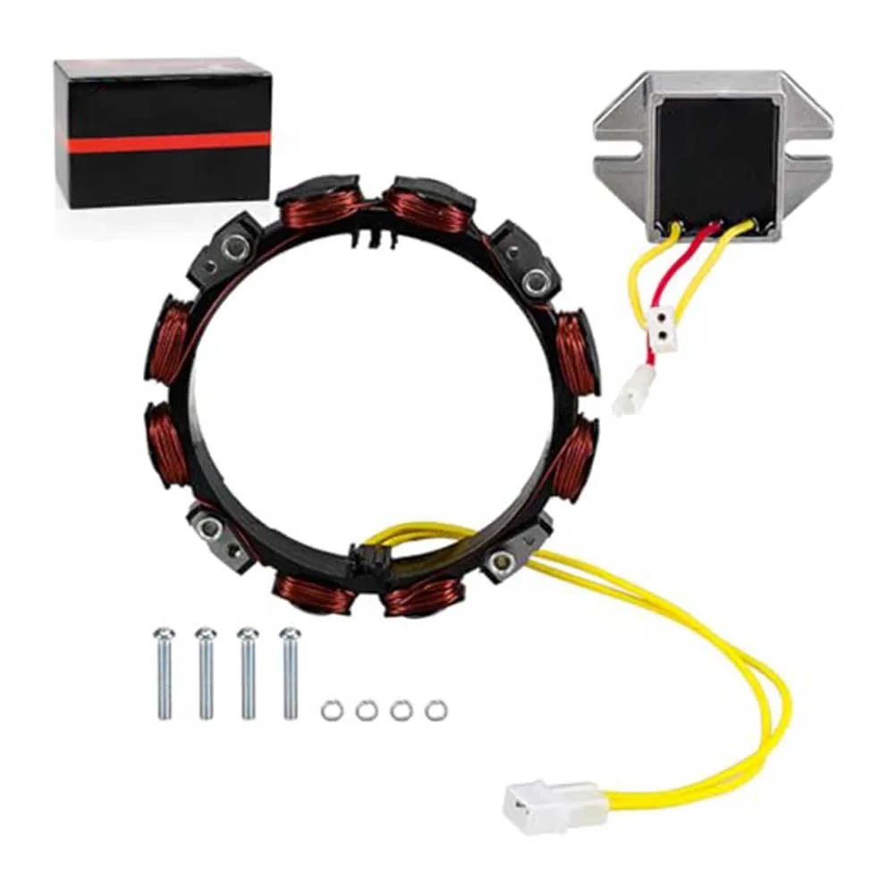 1 Piece Metal 2Pin Stator Coil And Regulator For 592830 696458 GT235 LT166 Lawn Mower Engine Replacement