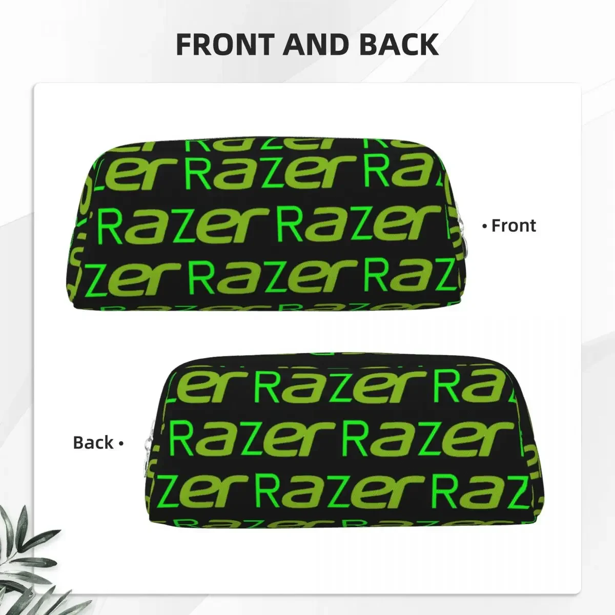Acer And Razer Combined (RaZer) Pencil Case Pencil Pouch Big Capacity Pen Box Pencil Bag for Boy Girl Stationery Supplies
