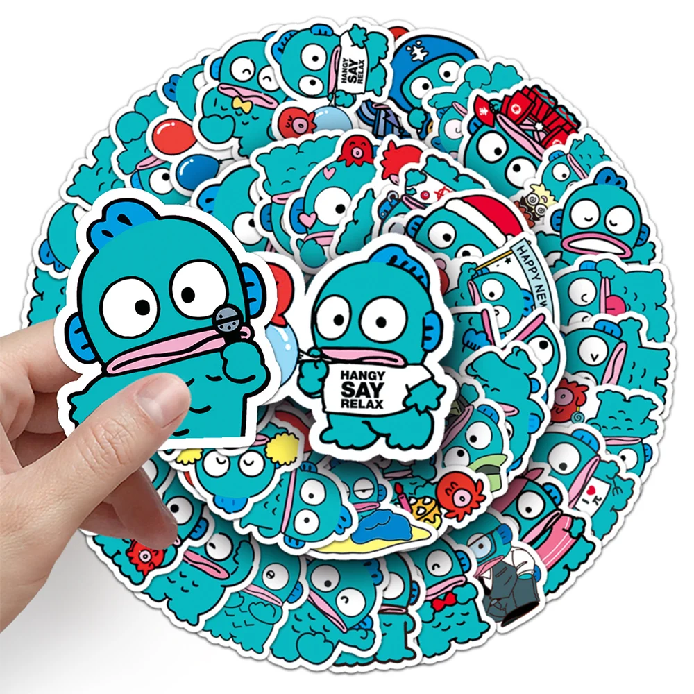 10/30/50 Stück Sanrio Cartoon Hässlicher Fisch Hangyodon Graffiti-Aufkleber DIY Skateboard Gepäck Handy Gitarre Niedliche Dekorations-Sticker Spielzeug – Detail 3