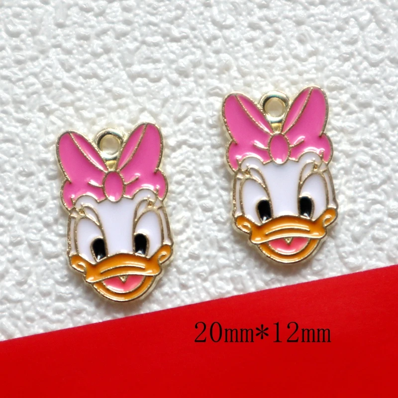 10pcs Cartoon Animal Avatar lega smalto ciondolo moda Kawaii Vivid Charms collana fai da te bracciale orecchini portachiavi accessori