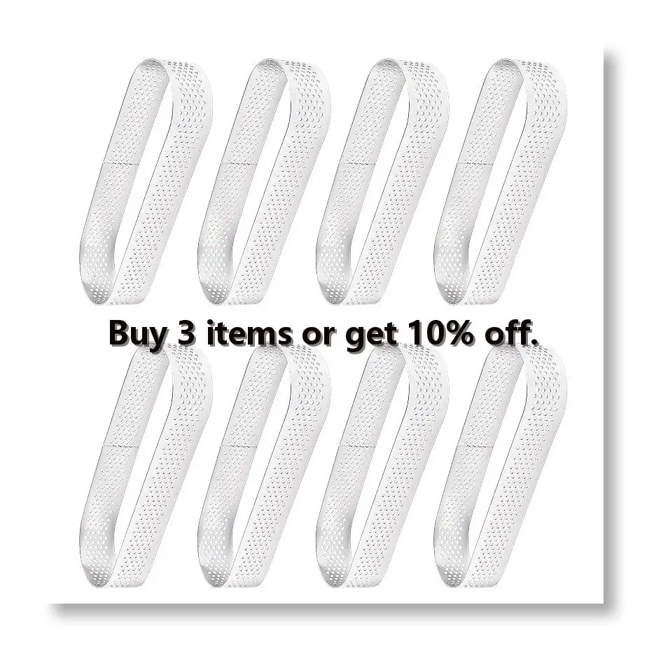 ✼8Pcs Oval Tartlet Molds,French Dessert Mousse Fruit Pie Tart Ring Quiche Cake Mold, Stainless Steel Tart Mousse Ring