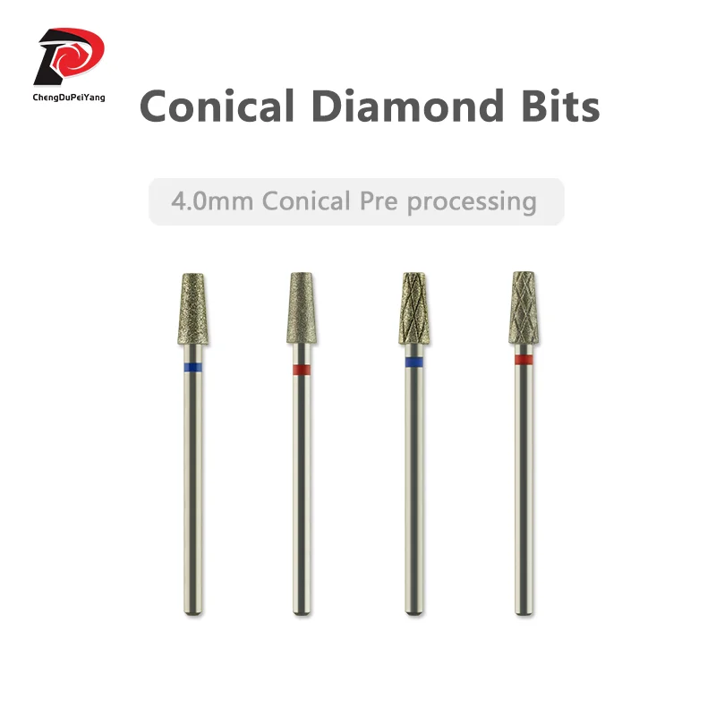 

Conical Diamond Bits Remove Gel Manicure Tool Accessory Nail Drill Bit Cuticle Clean