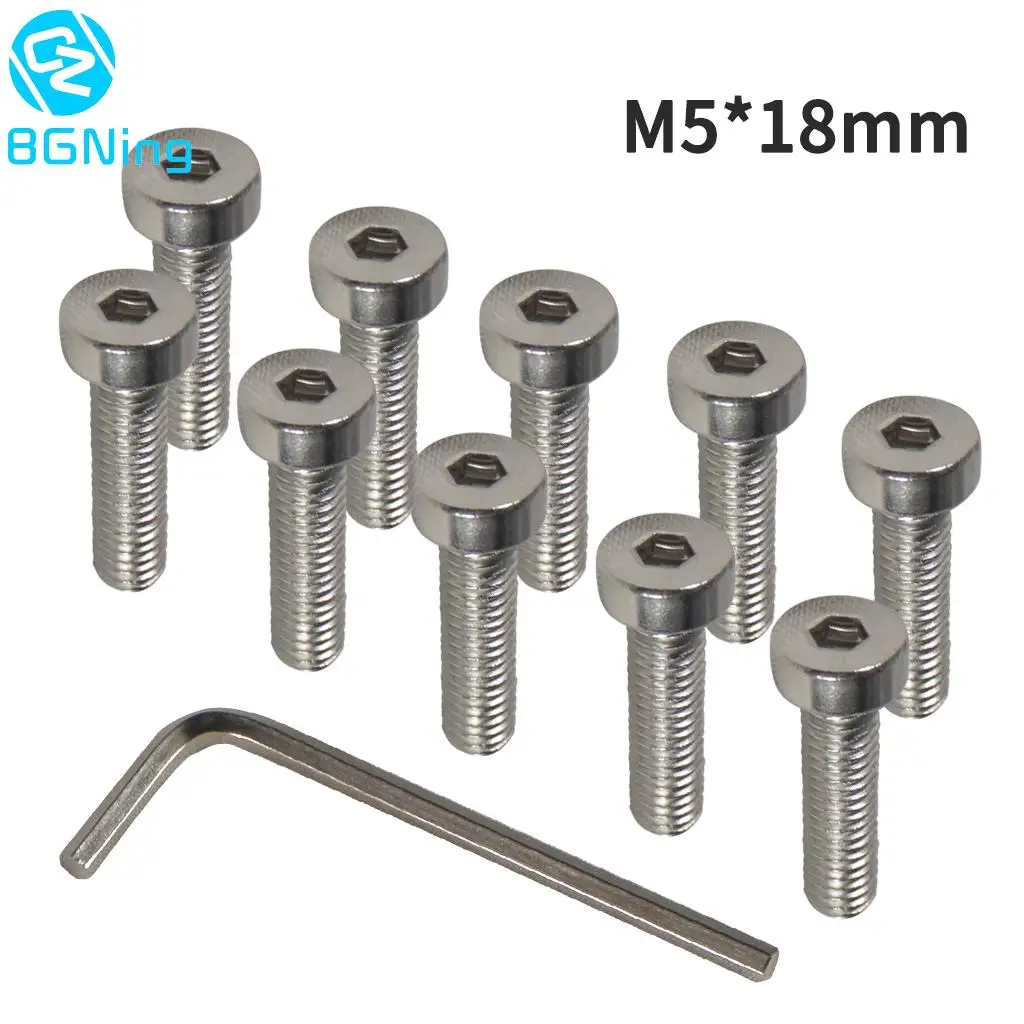 10x M5 Stainless Steel 304 Screw Hexagon Socket Short Cup Head Screw Bolts for GoPro 10 for DJI Action for Insta360 Cameras