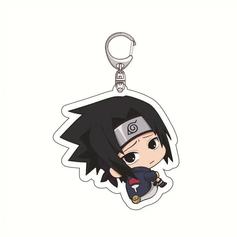 Cartoon Puppe Acryl Schlüssel anhänger Uzumaki Naruto Anime Figuren Gaara Schlüssel anhänger Schult asche Anhänger Gaara Auto Schlüssel ringe Fans Geschenk Spielzeug