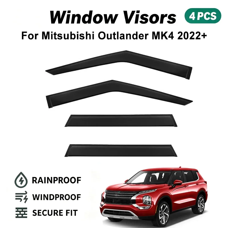 For Mitsubishi Outlander MK4 2022+ Car Window Visor Awning Shelters Windshield Side Window Rain Sun Shade Auto Accessories