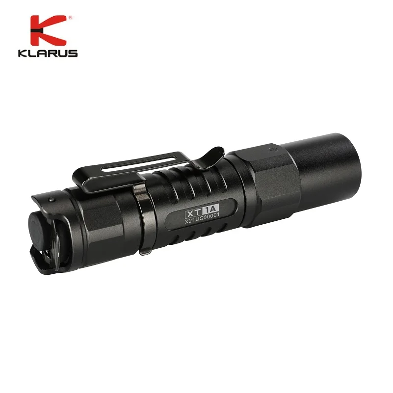 Rechargeable Pocket LED Flashlight 1000 Lumens Tactical Mini Torch with 14500 Battery-Klarus XT1A