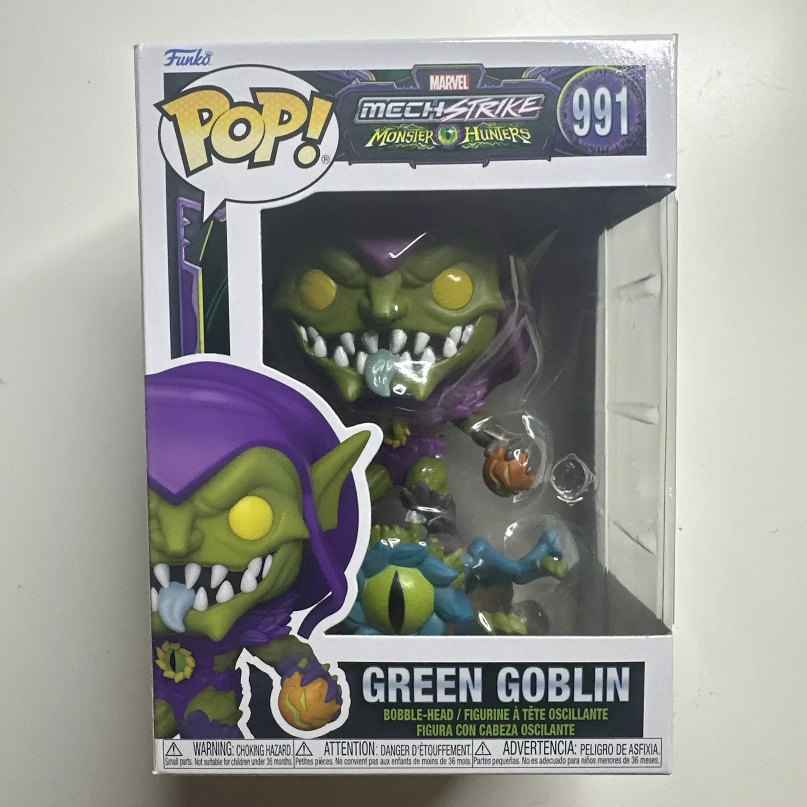 

Фигурка комиксов Marvel Mech Strike Green Goblin # Коллекционные виниловые фигурки Funko Pop 991, ограниченная серия, игрушка на день рождения для мальчика, подарок