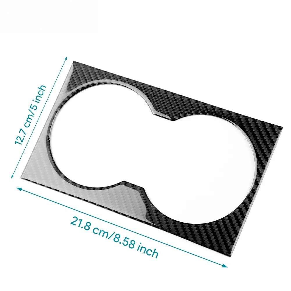 For Alfa Romeo Giulia 2017----2024 Real Carbon Fiber Rear Cup Holder Sticker LHD RHD Car Interior Decoration Accessories