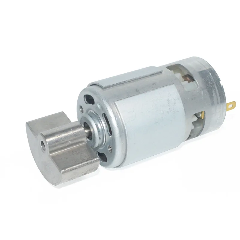 RF-545 high vibration dc motor 775 fan type vibration 12v 24v special vibrations motor Dual 33mm vibration block for sale