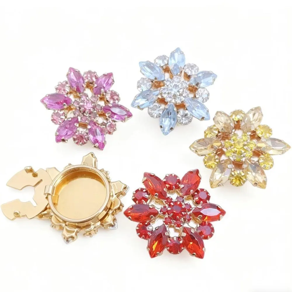 1PCS Cross Border Round Cufflinks for Apparel Multi Color Options High Quality Accessories Set Fashionable Womens Dress Buttons