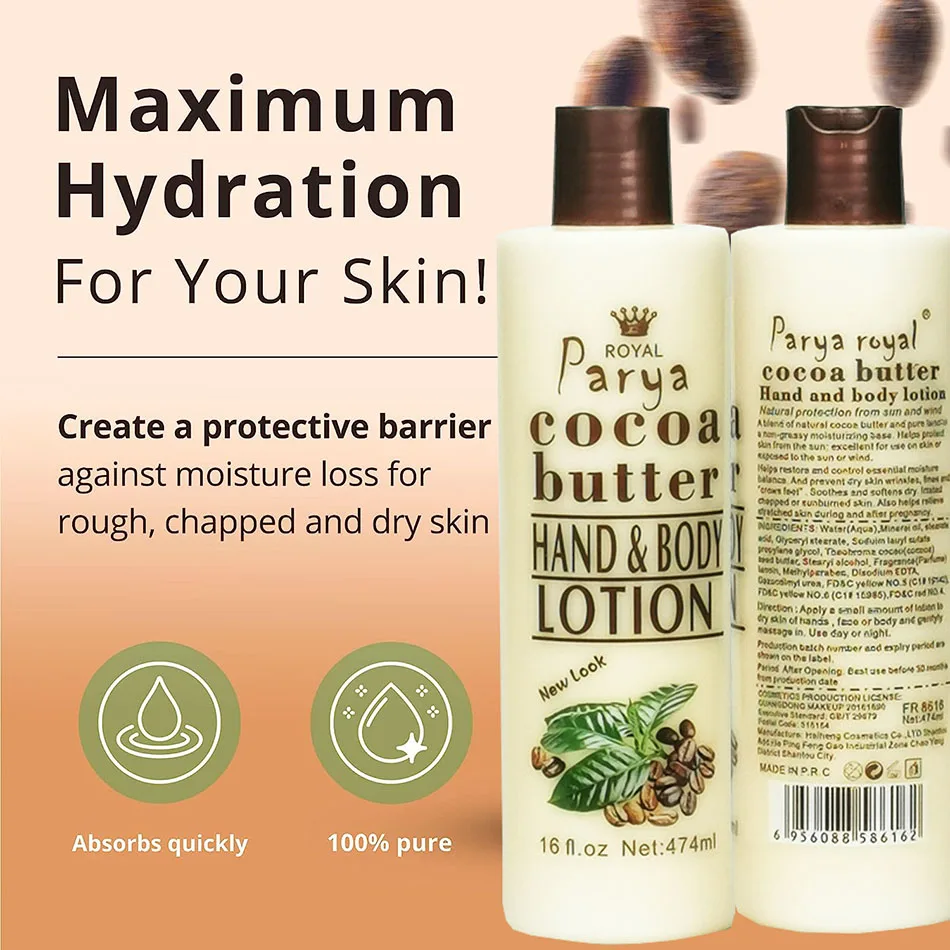 

474ml Cocoa Butter Whitening Body Lotion See Results In 15 Days Moisturizing Lightening Body Cream Lotion Cold White Skin All