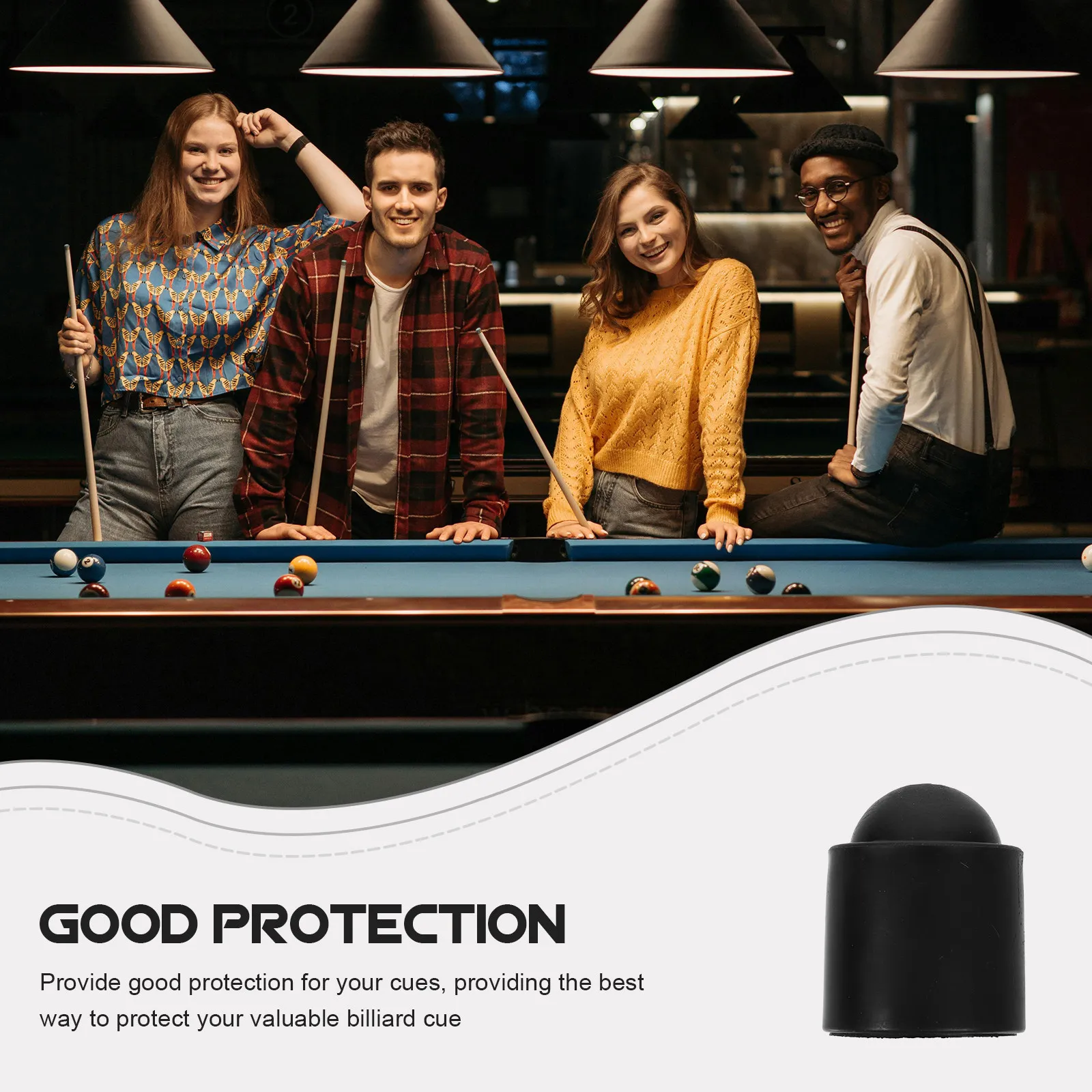 

25Pcs Pool Cue End Protectors Rubber Replacement Covers Billiard Cue Tip Protective Parts Snooker Pool Cues Protection